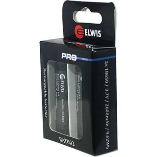 Elwis BAT002 rechargeable batteries 18650 3.7V 2600 mAh 9.62Wh 2 stk.