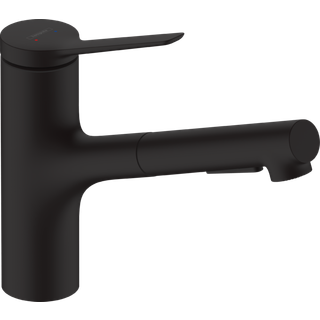 hansgrohe Zesis M33 150 køkkenarmatur med udtræk, 2-jet, mat sort