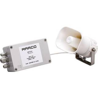 Signalhorn båd 24 V Marco EMH Electronic Whistle with VHF Fog Signal, plast, højttalerdrevet, udenpåliggende