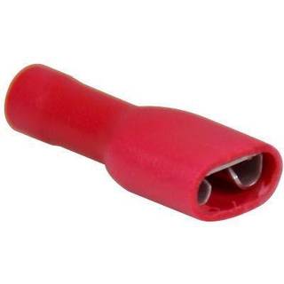 Helisolerede fladstikhylstre, hun, 6.4 x 0.8 mm, passer til kabel 4 - 6 mm², 10-pack, gul