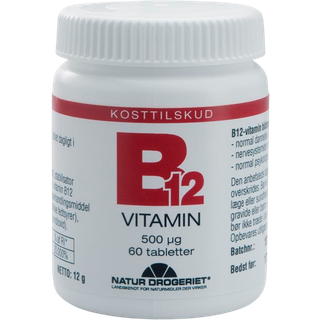 Natur-Drogeriet B12 Vitamin 500 Ug - 500 mcg - 60 Tabletter