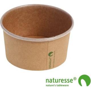 Naturesse isbæger PLA miljøvenlig karton 240ml brun