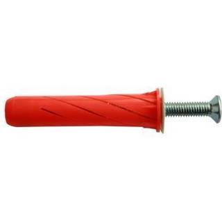 Fischer hulrumsdybel 5x55 rød Powerknot rosett undersænket hoved 5-18 mm torx 25 pakke a 25 stk.