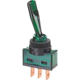 Kontakt vippe on-off grøn 20amp
