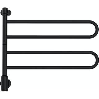 Pax Flex U 2/650 Momento II håndklædetørrer, svingbar, sort, 650 x 560 mm