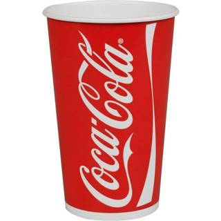 Coca-Cola bæger Rød/Hvid 30 cl, 1000 stk Ø8 x 11,8 cm, 12 oz