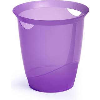 Durable Papirkurv Trend 16 liter med bærehåndtag klar klar lilla
