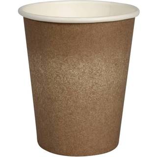 Kaffebæger 100% komposterbar Svanemærket 24 cl brun
