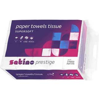 Satino Prestige håndklædeark 2lags 20,6x32cm hvid 25x120ark