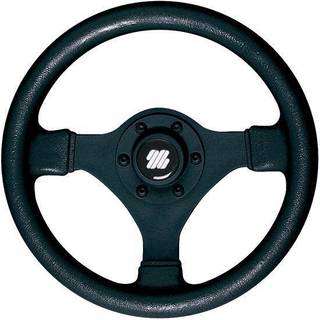 Bådrat motorbåd Ultraflex Rally V45B, aluminium med plast, Ø280 mm, med nav, passer 3/4″ (19 mm) rataksel, sort