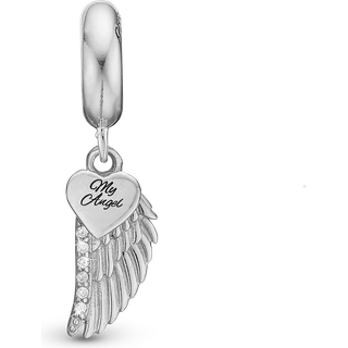 Christina Collect - My Angel charm i forgyldt sølv til læderarmbånd
