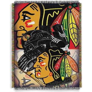 Northwest NHL Chicago Blackhawks unisex-voksne v?vet tapestry kast t?ppe 48 """" x 60 """" Hjemmeisfordel
