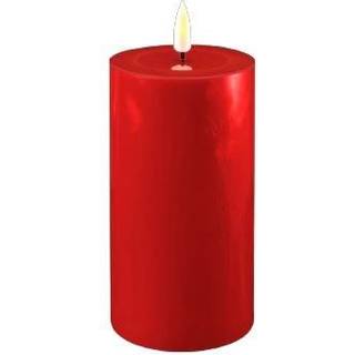 Conzept Electric LED bloklys 3D flamme H10 cm Rød