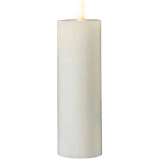 DACORE  Bloklys m/3D flamme i hvid - 30 cm