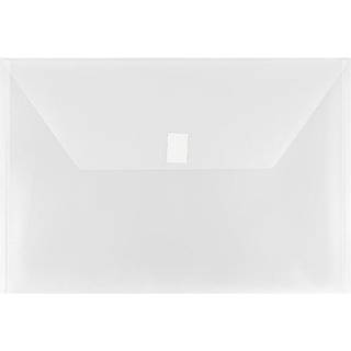 Jampapirplastkonvolutter med lukning af kroge og loop - Juridisk pjece - 9 3/4 x 14 1/2 - Klar - 12/pakke