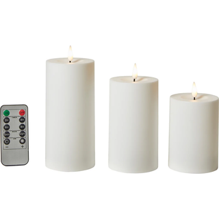 Da&#39;Core LED bloklys 3 stk med 3D væge Hvid udendørs