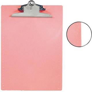 Saunders Pink Plastic Clipboard med lavprofilklip