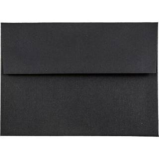Jampapir A6 Premium Invitation konvolutter - 4 3/4 x 6 1/2 - Sort linned - 50/pakke