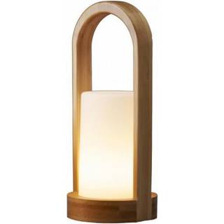 Duni Easy Bambus LED lampe 240xØ100mm hvid