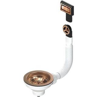 Lavabo universal afløbssæt med overløb, PVD kobber