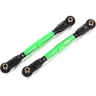 Traxxas - TRX8948G - Toe links, front (TUBES green-anodized, 7075-T6 aluminum, stronger than titanium) (88mm) (2)/ rod ends, rear (4)/ rod ends, fron