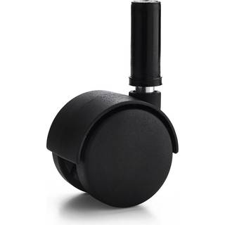Habo 1441 møbelhjul med tap, sort, Ø50 mm - 4 stk.