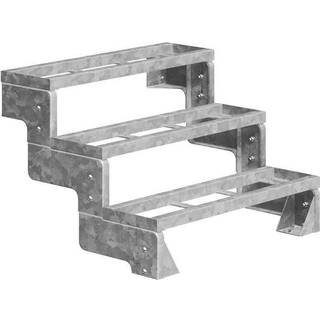 DOLLE Gardentop terrassetrappe med trinbakke, inkl. 2 sider gelænder - 3 trin