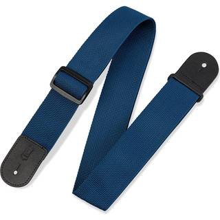 Levys Leathers 2 """" Polypropylen guitarrem med ægte læderender og tri-glidjustering. Navy (M8Poly-Nav)