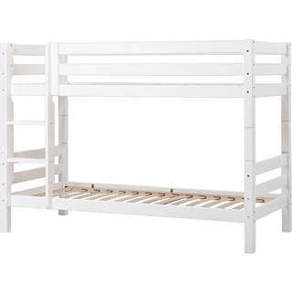 Hoppekids ECO Luxury - Køjeseng 150 cm. - 90x200 cm. - Fleksibel Indlægsbund - Hvid