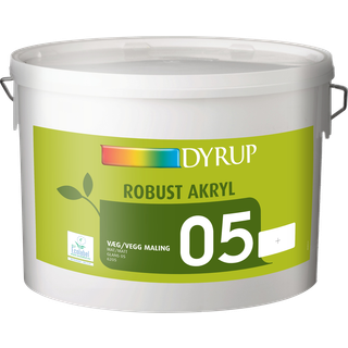 DYRUP Vægmaling Robust Akryl Glans 05 - 10 liter - Hvid (800)