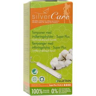 Suztain - Silvercare By - Tampon Med Hylster - 14 Stk - Super Plus