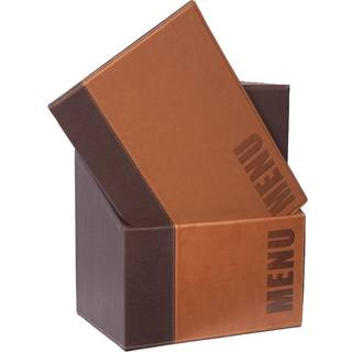 Securit TRENDY 20 x A4 menuomslag i opbevaringsboks brun