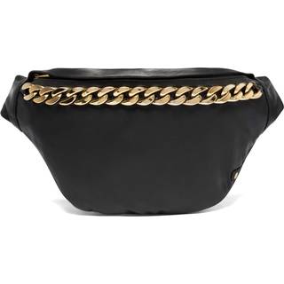 Læder bumbag med smuk kæde detalje på front / 15292 - Black (Nero) - Onesize