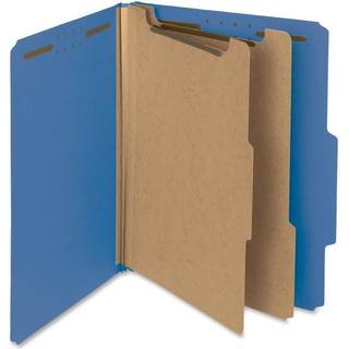 Smead pressboard klassificeringsmappe 2 tommer Exp 2 Divider Letter Dark Blue 10/Box