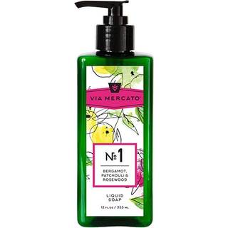 Via Mercato Liquid Soap Shea Butter Anriched (12 oz) No. 1 - Bergamot Patchouli & Rosewood