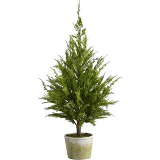 3.5 Cedar Pine Natural Look Artificial Tree i dekorativ planter
