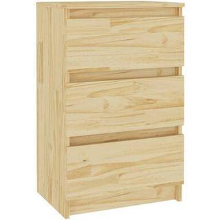 Sengebord 40X29,5X64 Cm Massivt Fyrretræ - 1 / Naturfarvet