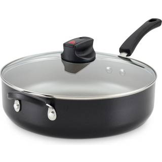 Farberware Smart Control Nonstick Jumbo Cooker/Saute Pan med låg og hjælperhåndtag 6 Quart Black