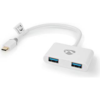 USB-C 3.1 til 2x USB-A adapter kabel - 1000 Mbps - Hvid
