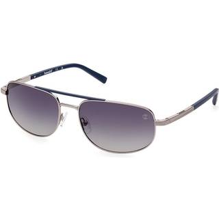 Timberland Mand TB9285 08D Solbriller Metal Sølv Grå Firkantet Polariseret Skygge
