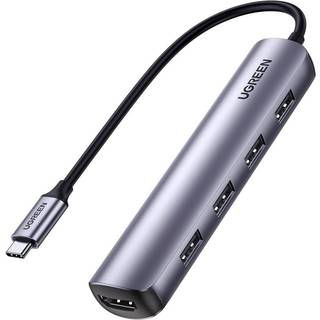 UGREEN USB-C Hub, 4x USB-A 3.2 / 1x HDMI-porte - Grå