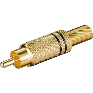 Phono RCA han stik (Ø 5,4 mm.), sort | PRIS-MATCH