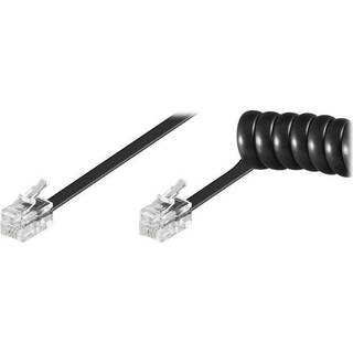 RJ10/4P4C Spiral Telefonrørs spiralkabel | 4 meter | PRIS-MATCH