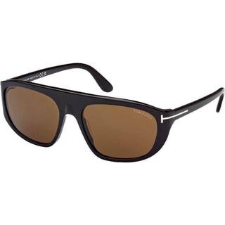 TOM FORD Unisex FT1002 Edward-02 01J Solbriller Acetat Sort Transparent Pilot Normal