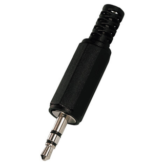 3.5 mm. Minijack stereo hanstik, plast | PRIS-MATCH