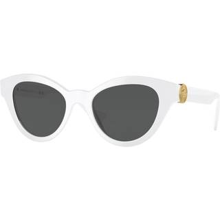 Versace Kvinde VE4435 314/87 Solbriller Acetat Hvid Grå Sommerfugl Normal