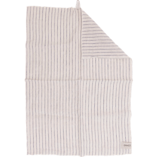 ERNST Ernst viskestykke stribet 50x70 cm Blå/Beige