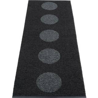 Pappelina Vera 2.0 Tæppe Black / Black Metallic 70x200 Cm - Mønstrede tæpper Polyester Sort - V2X720