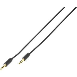 Vivanco fladt lydkabel 3,5mm - guld/sort (På lager i butik)
