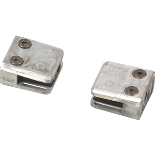 PLUS glasbeslag til firkantede stolper, galvaniseret look/zink, 2,5 x 4,5 x 4,5 cm